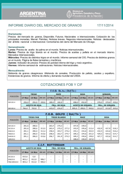 informe diario del mercado de granos 30/10/2014 cotizaciones fob y