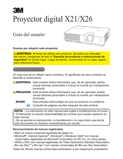 Proyector digital X21/X26 - 3M