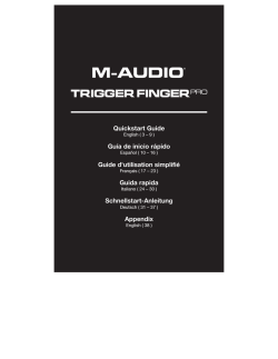 Trigger Finger Pro Quickstart Guide - M-Audio