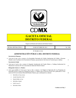 gaceta oficial distrito federal - Consejer&iacute;a Jur&iacute;dica y Servicios