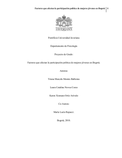 Factores que afectan la participación política - Repositorio
