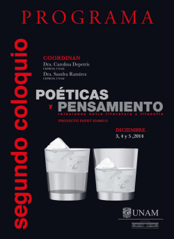 Segundo Coloquio “Poeticas y Pensamiento” - Centro Peninsular en