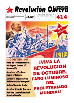 unidad para la lucha - Revoluci&oacute;n Obrera