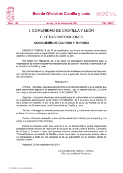 ORDEN CYT/848/2014 - Sede Electrónica | Junta de Castilla y León