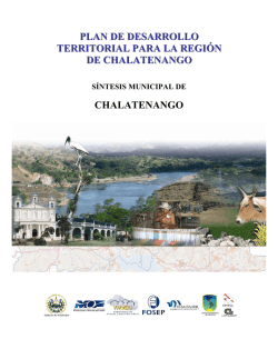 plan de desarrollo territorial para la región de chalatenango
