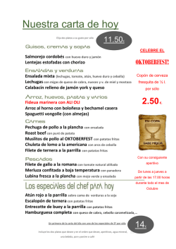 Desc&aacute;rgate el men&uacute; de hoy - Daily Meal Alcobendas