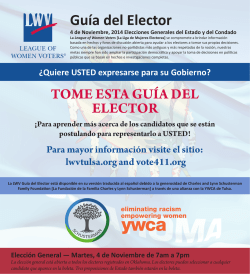 Guía del Elector - LWV of Metropolitan Tulsa