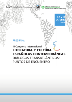 programa iii congreso - Congreso Internacional de Literatura y