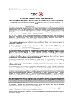 Suplemento de Precio - ICBC
