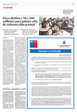 Fisco destina US$ 1.300 millones para primer a&ntilde;o de - Papel Digital