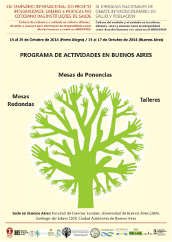 Programa de actividades en Buenos Aires - Instituto de