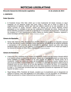 NOTICIAS LEGISLATIVAS - Sistema de Información Legislativa