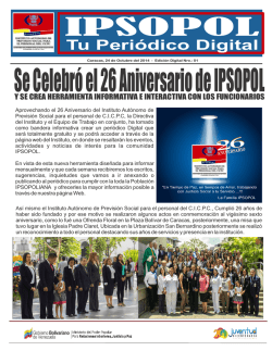 Se Celebró el 26 Aniversario de IPSOPOL - Instituto de Previsión
