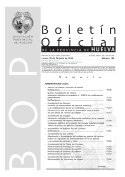 Lunes, 20 de Octubre de 2014 N&uacute;mero 199 - Diputaci&oacute;n Provincial