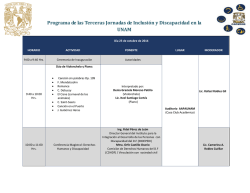 Programa de las Terceras Jornadas de Inclusión y - CAD UNAM