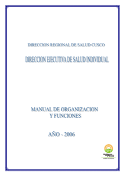 Dirección Ejecutiva de Salud Individual - Dirección Regional de