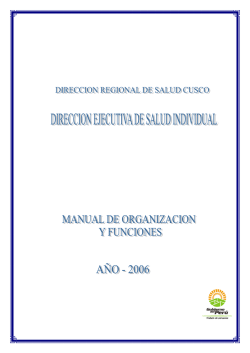Direcci&oacute;n Ejecutiva de Salud Individual - Direcci&oacute;n Regional de