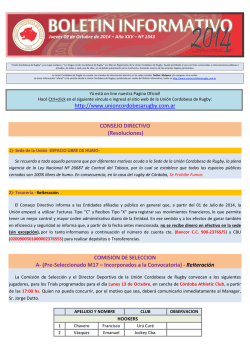 Boletin 1543 - Union Cordobesa de Rugby