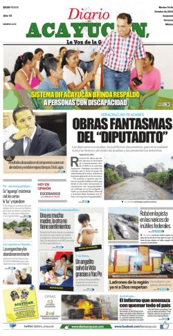 OBRAS FANTASMAS DEL &ldquo;DIPUTADITO&rdquo; - Diario de Acayucan