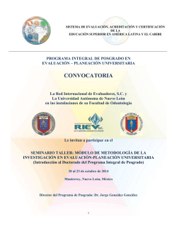 introducción al Doctorado del Programa Integral - Riev