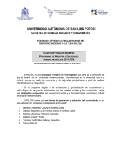 convocatoria de ingreso - Universidad Autónoma de San Luis Potosí