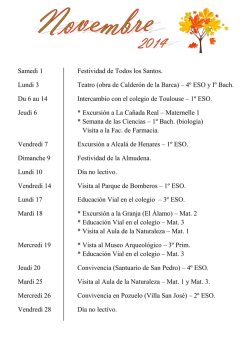 (obra de Calderón de la Barca) – 4º ESO y Iº Bach. Du 6 au 14 Inte