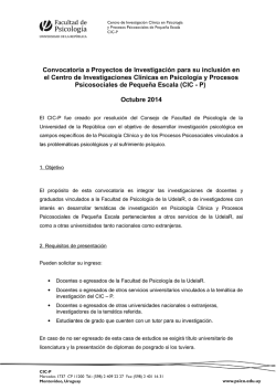 Convocatoria a CIC-P-1.pdf - Facultad de Psicología