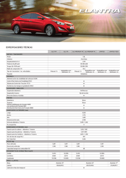 ESPECIFICACIONES TÉCNICAS - Hyundai