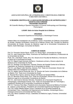 V REUNION CIENTIFICA DE LA ASOCIACION ESPAÑOLA - aeaof