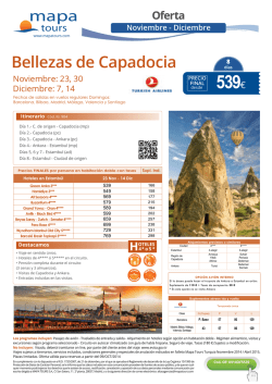 Bellezas de Capadocia - Mapa Tours
