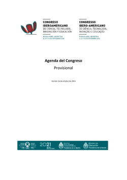Agenda del Congreso Provisional - OEI