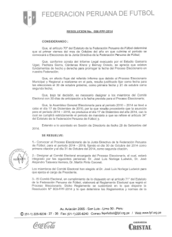 resolucion n° 006-fpf-2014