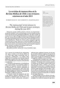 La revisión de manuscritos en la Revista Médica de Chile - SciELO