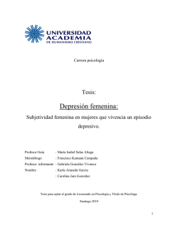Depresi&oacute;n femenina - Biblioteca Digital de la Universidad Academia