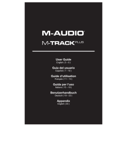 M-Track Plus User Guide - M-Audio