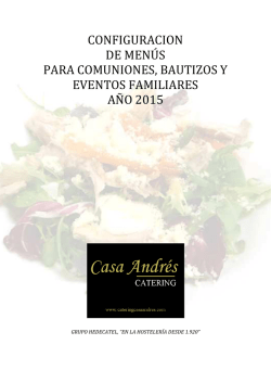 menús para comuniones 2015 - Catering Casa Andrés