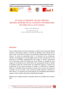 su fama lo precede: uso del m&eacute;todo espa&ntilde;ol moderno en - SinoELE