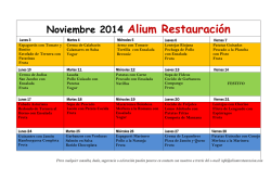 Men&uacute; comedor