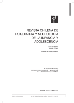 revista chilena de psiquiatria y neurologia de la infancia y