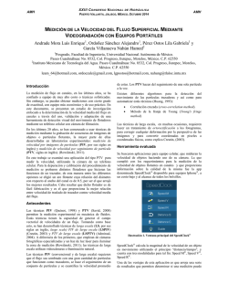 medici&oacute;n de la velocidad del flujo superficial mediante