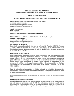 FGN-PASTO-58-2014 &ndash; 01 Aviso de convocatoria - Fiscal&iacute;a General