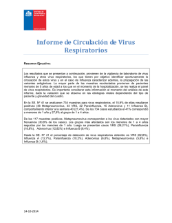 Informe de Circulación Viral - Instituto de Salud Pública de Chile