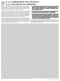 a la comunidad politécnica a la sociedad en general - U2000