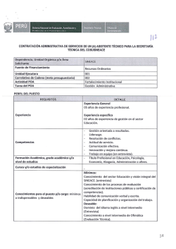 convocatoria - Sineace