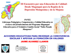 CONFERENCIA MEJORAR CONVIVENCIA Y FORMACI&Oacute;N EN