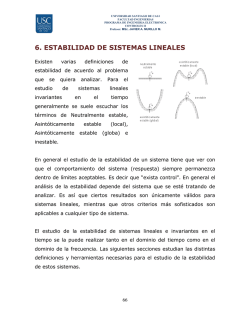 6. ESTABILIDAD DE SISTEMAS LINEALES - USC