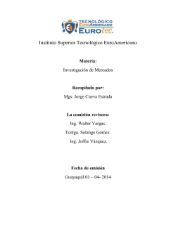4. INVESTIGACION DE MERCADOS - Tecnológico EuroAmericano