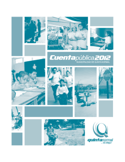 Quinta Normal /Cuenta P&uacute;blica 2012 - Municipalidad de Quinta