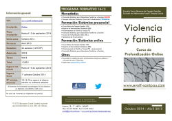 Violencia y Familia 14-15 - Experto en Intervenciones Sistémicas