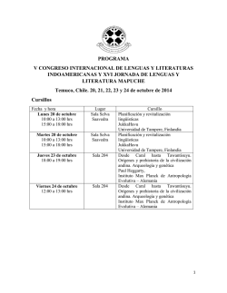Programa Ponencias - V Congreso Internacional de Lenguas y